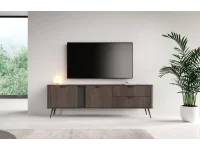 TV стол VERIS E - дуб дунин с черным pilt 3