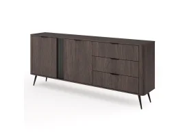 Комод VERIS D - дуб дунин с черным
