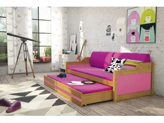 Кровать детская DAWID ольха c матрасами pilt