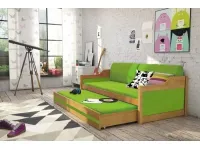 Кровать детская DAWID ольха c матрасами pilt 4