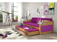 Кровать детская DAWID ольха c матрасами pilt 3