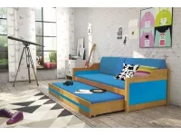 Кровать детская DAWID ольха c матрасами pilt 5