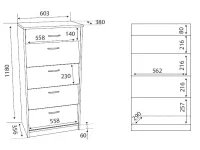 Тумба для обуви SZAFKA 07 pilt 3