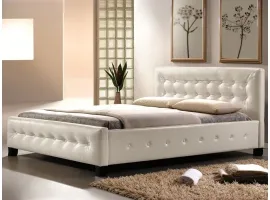 Voodi 160x200 BARCELONA valge