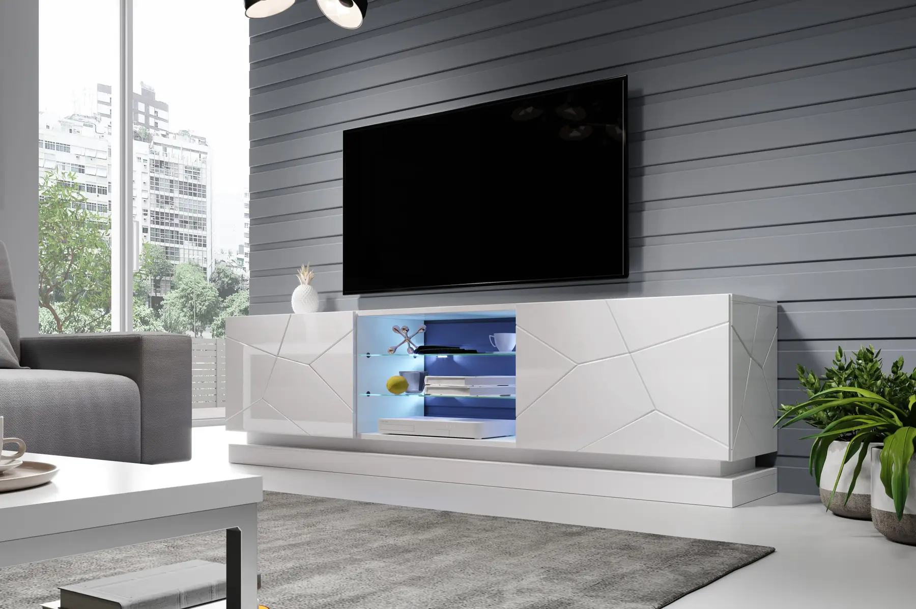 TV-alus QIU 200 valge