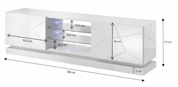TV стол QIU 160 черный pilt 5